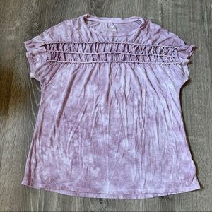 American Eagle tie-dye cutout tee